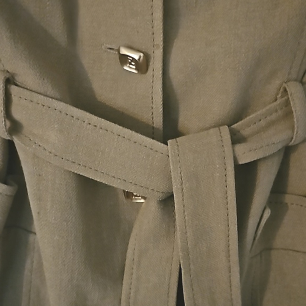 VINTAGE FENDI blazer belted jacket Sz 8 100% Authentic WOOL blend - Picture 3 of 9